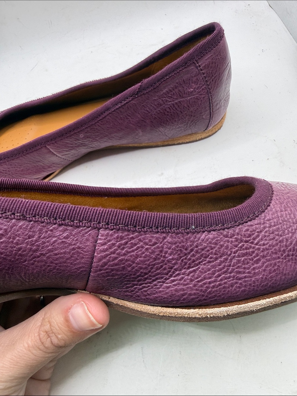 Kork Ease Purple Leather Ballet Flats Shoes Slip On Womens Size 8.5 M - Picture 12 of 16